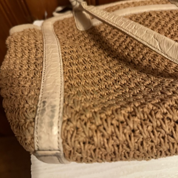 Brighton Tan and Cream Woven Tote - Picture 8 of 10